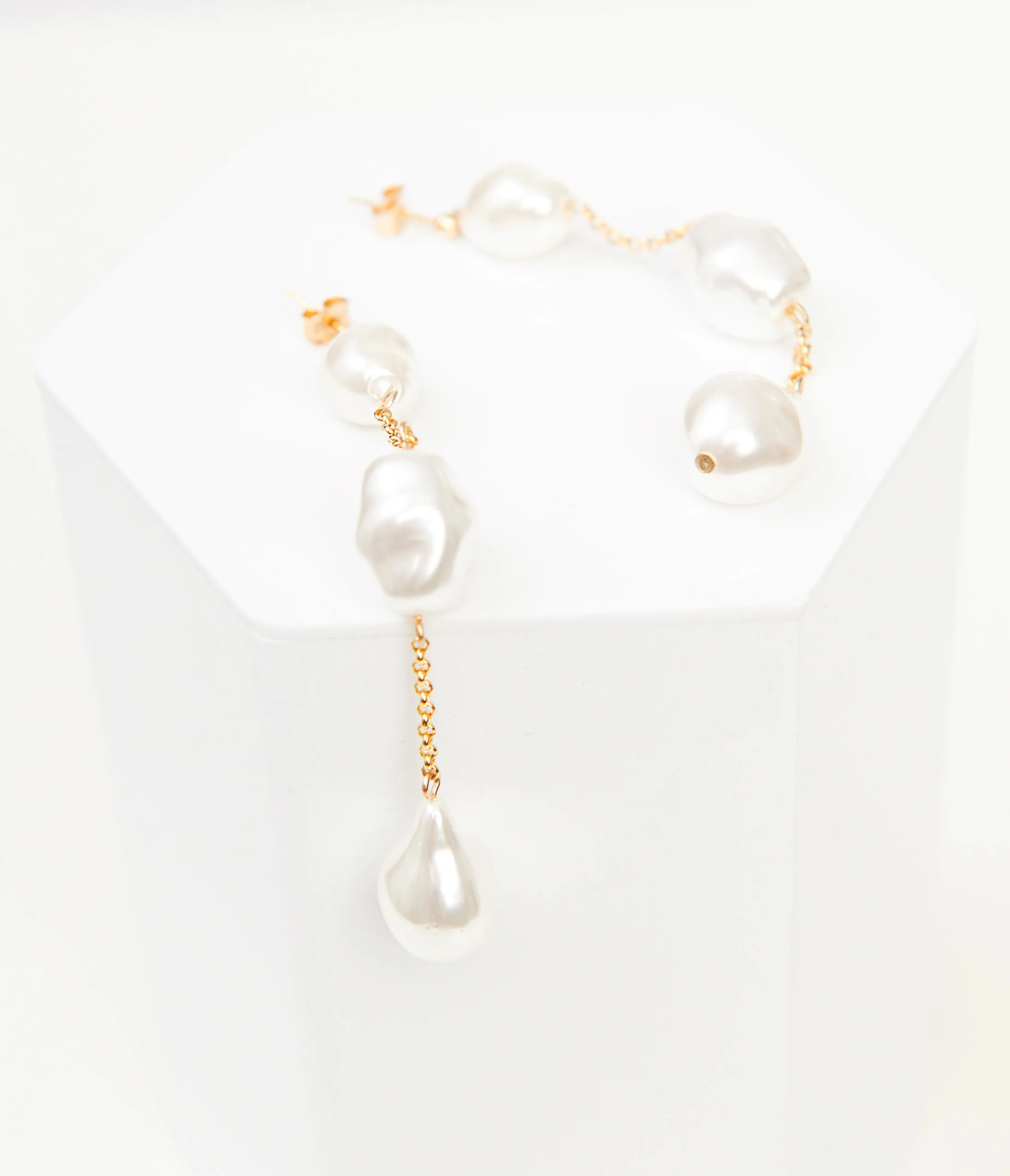 Pearl Drop Earrings Tiered