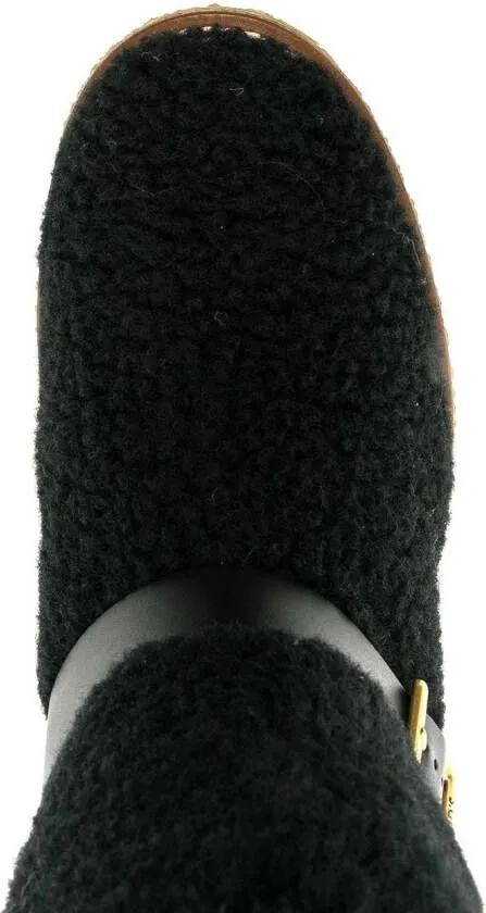 Tod's Black Platform Shearling Boots