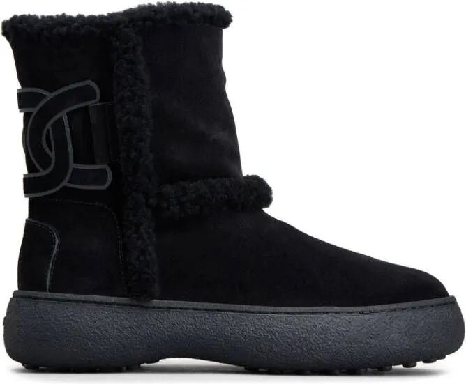 Tod's Black Shearling Boots