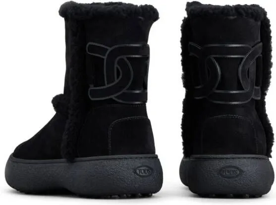 Tod's Black Shearling Boots