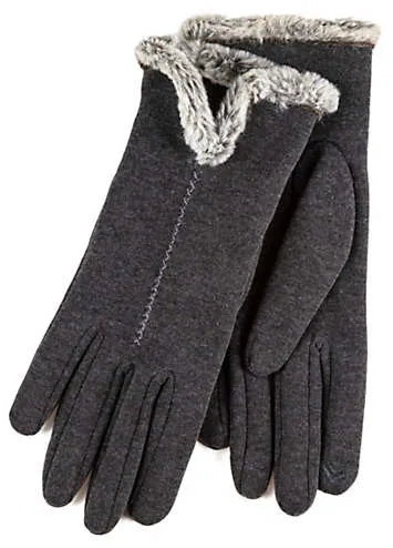 Totes Isotoner Grey Ladies Thermal Gloves