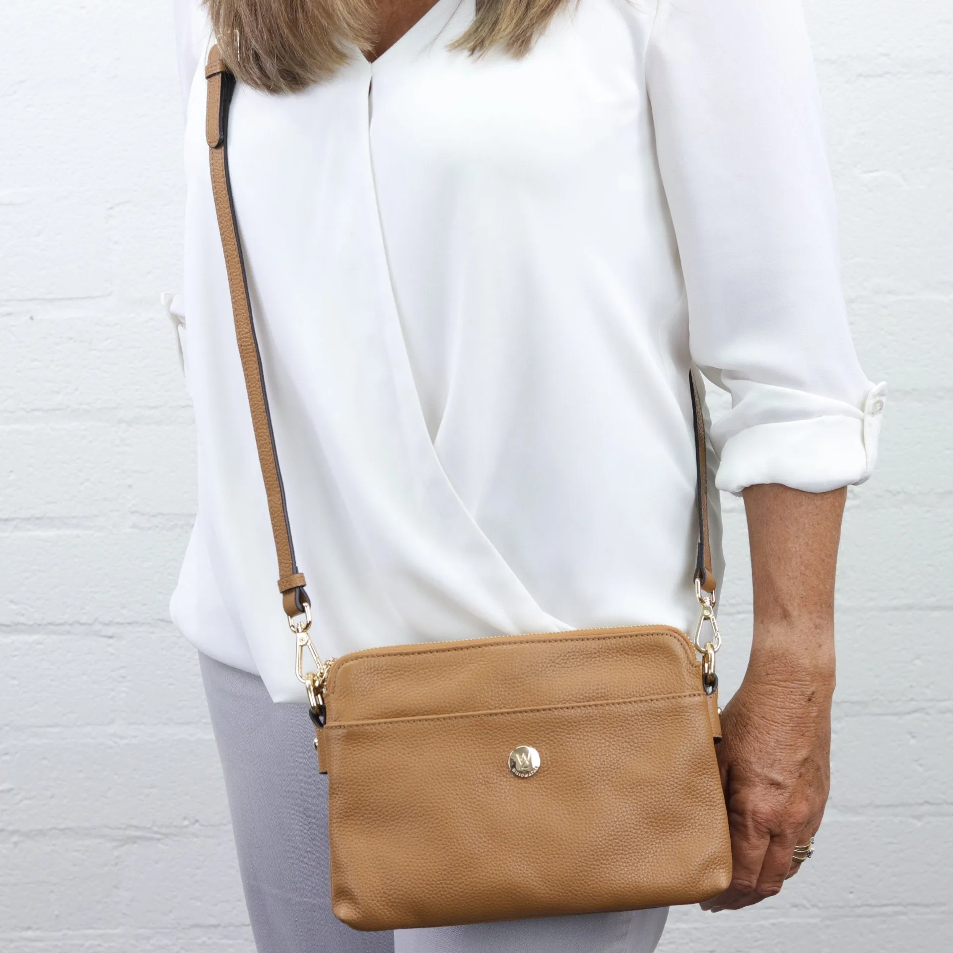 Leather Crossbody Bag named Trisha