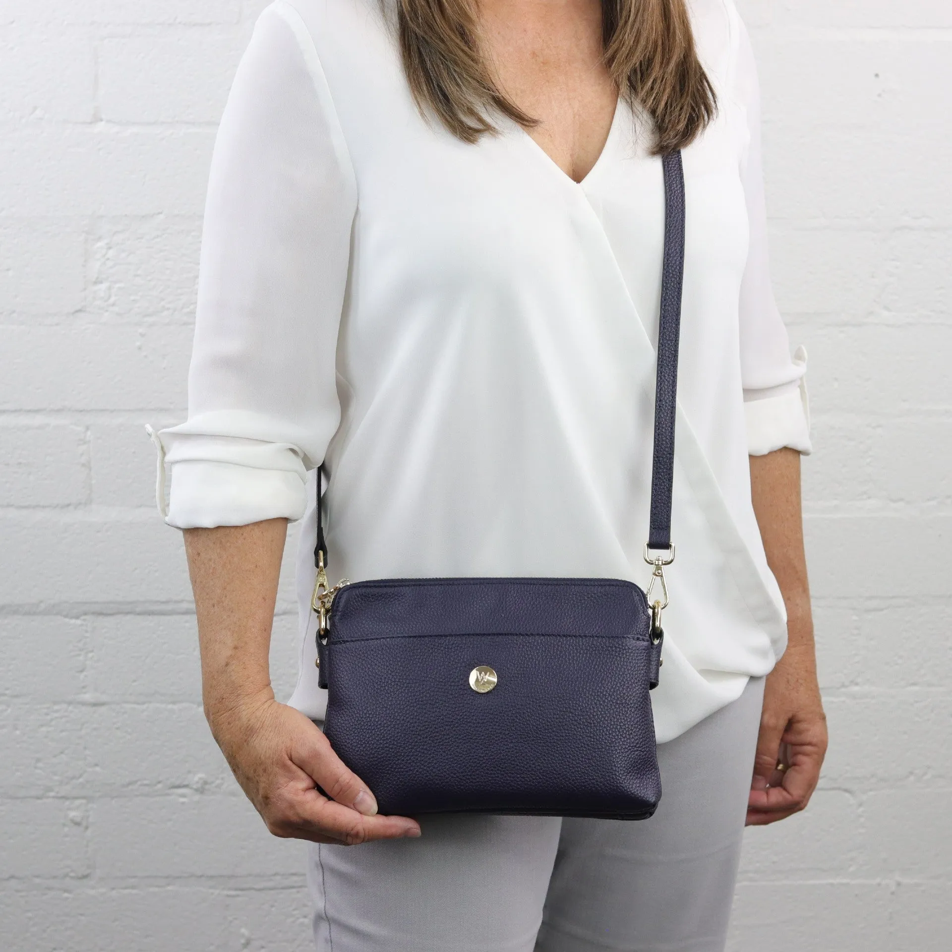 Leather Crossbody Bag named Trisha