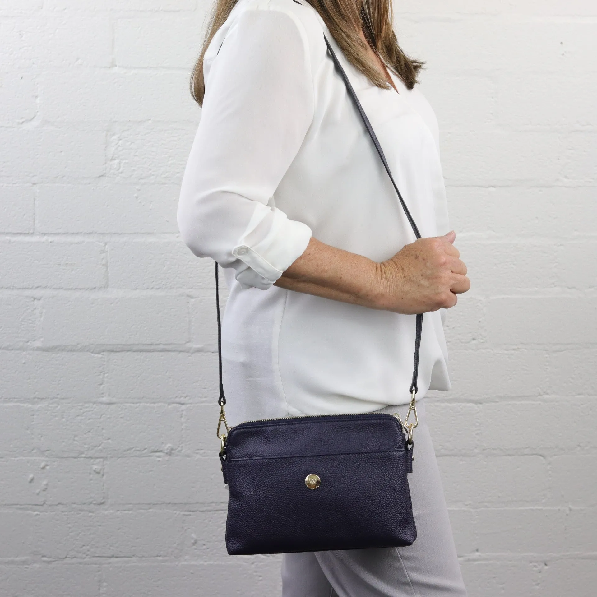 Leather Crossbody Bag named Trisha