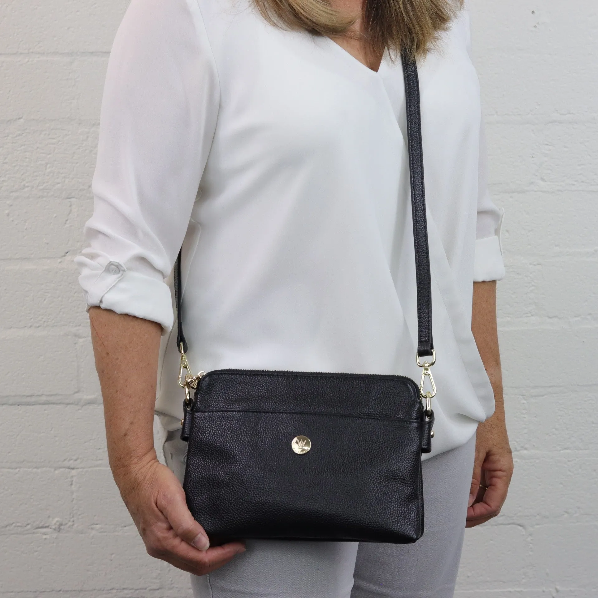 Leather Crossbody Bag named Trisha