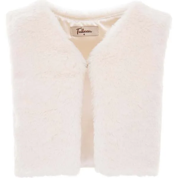 Faux Fur Vest Tulleen Cream