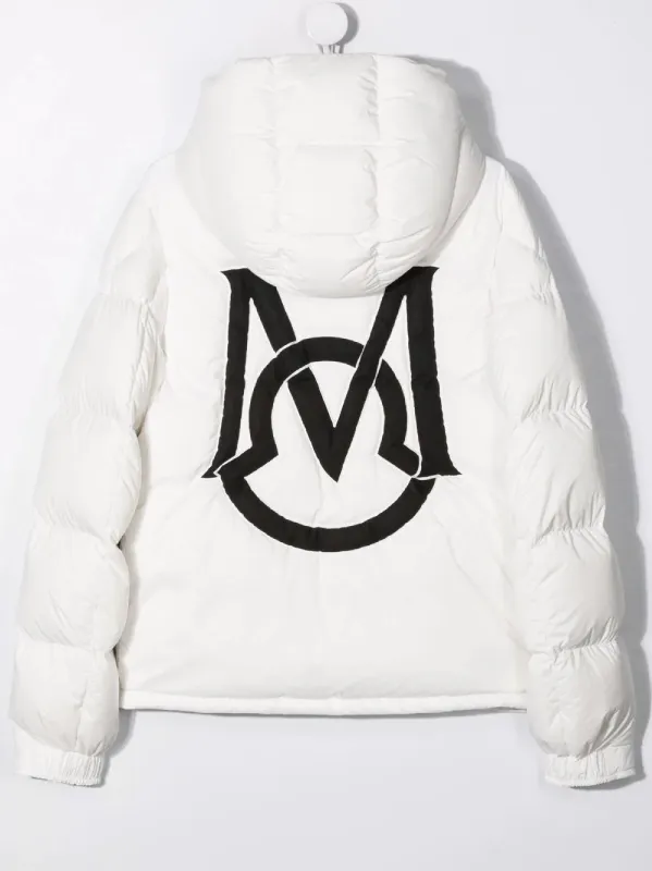 USA White Logo-print Puffer Jacket