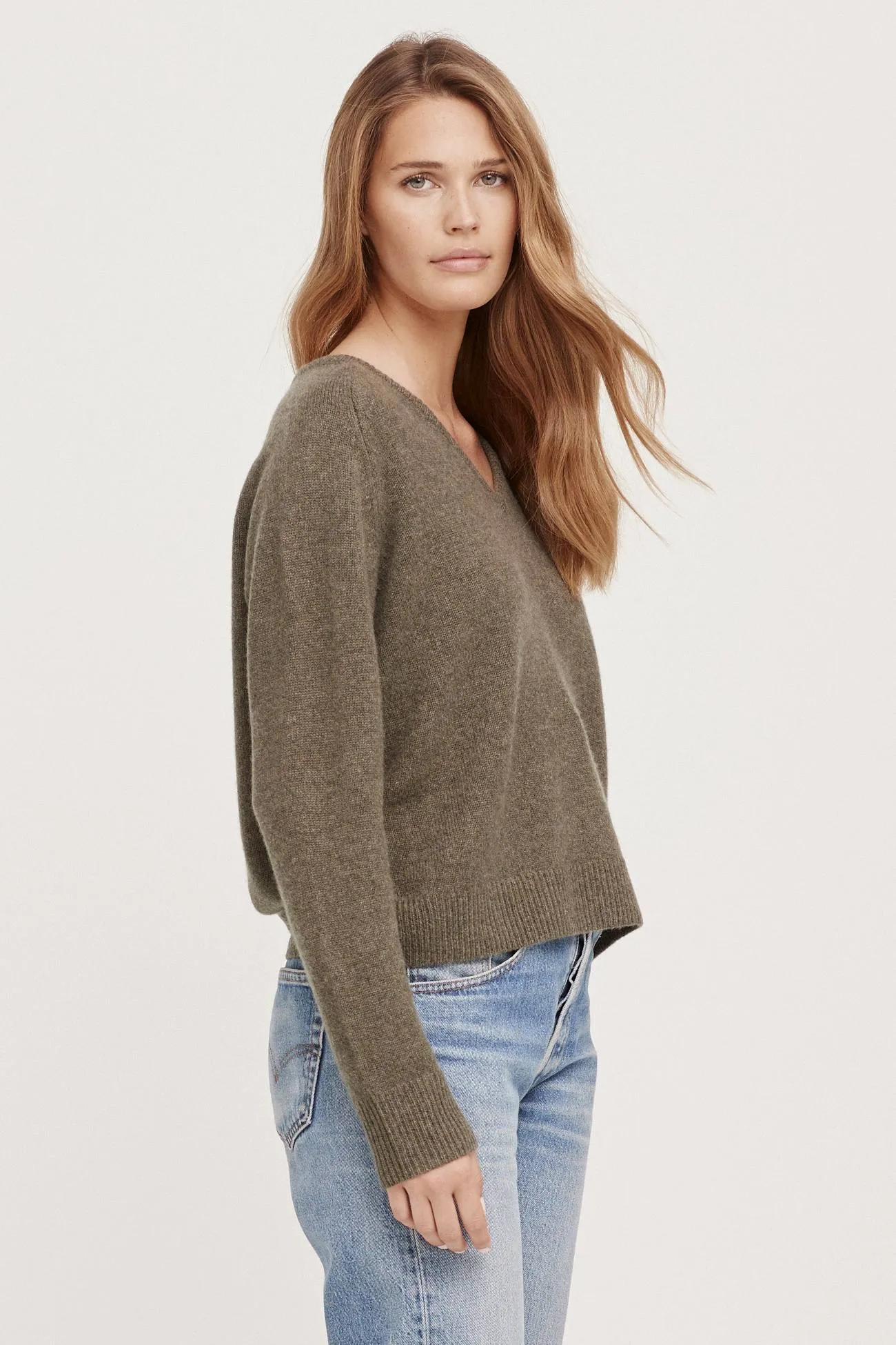 V-Neck Cashmere Sweater,