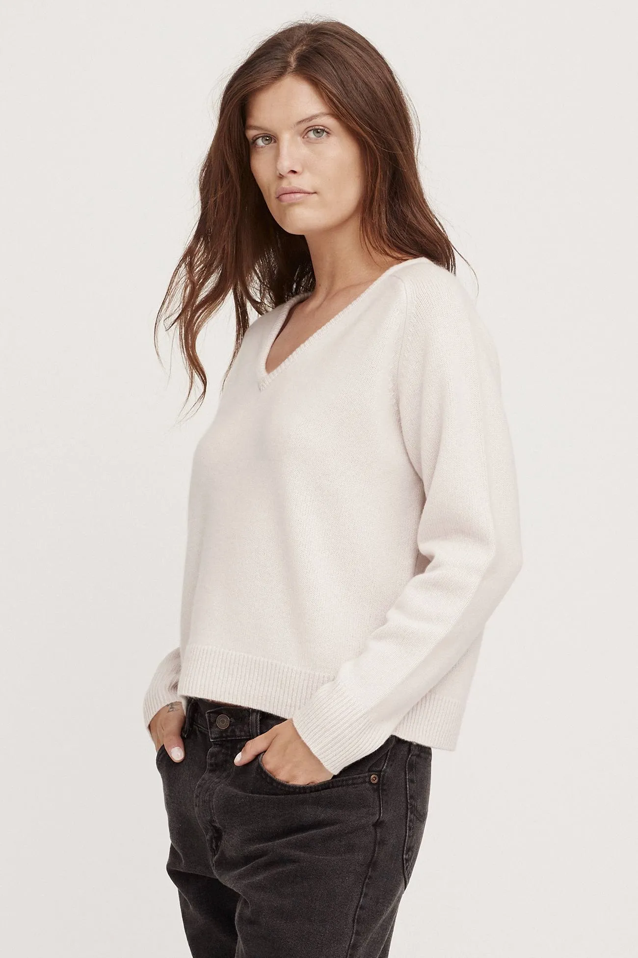 V-Neck Cashmere Sweater,