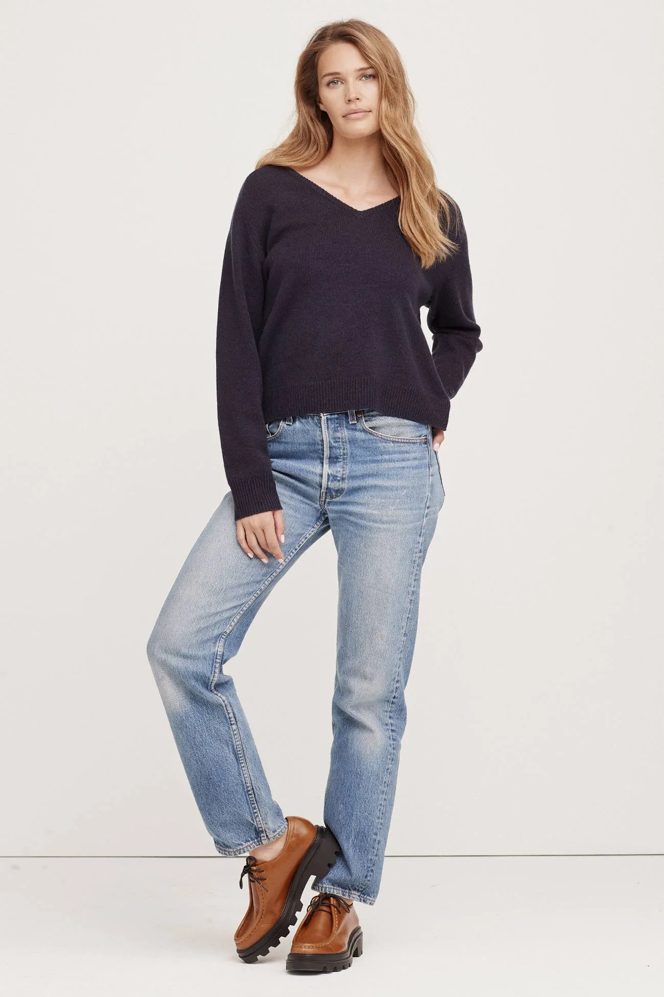 V-Neck Cashmere Sweater,