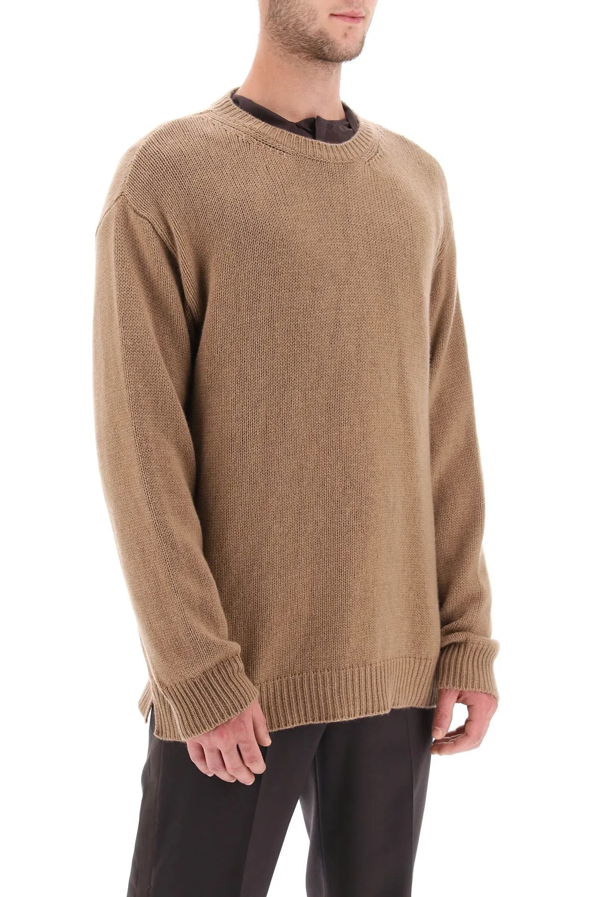 Valentino Garavani Cashmere Stud Sweater in Caramel