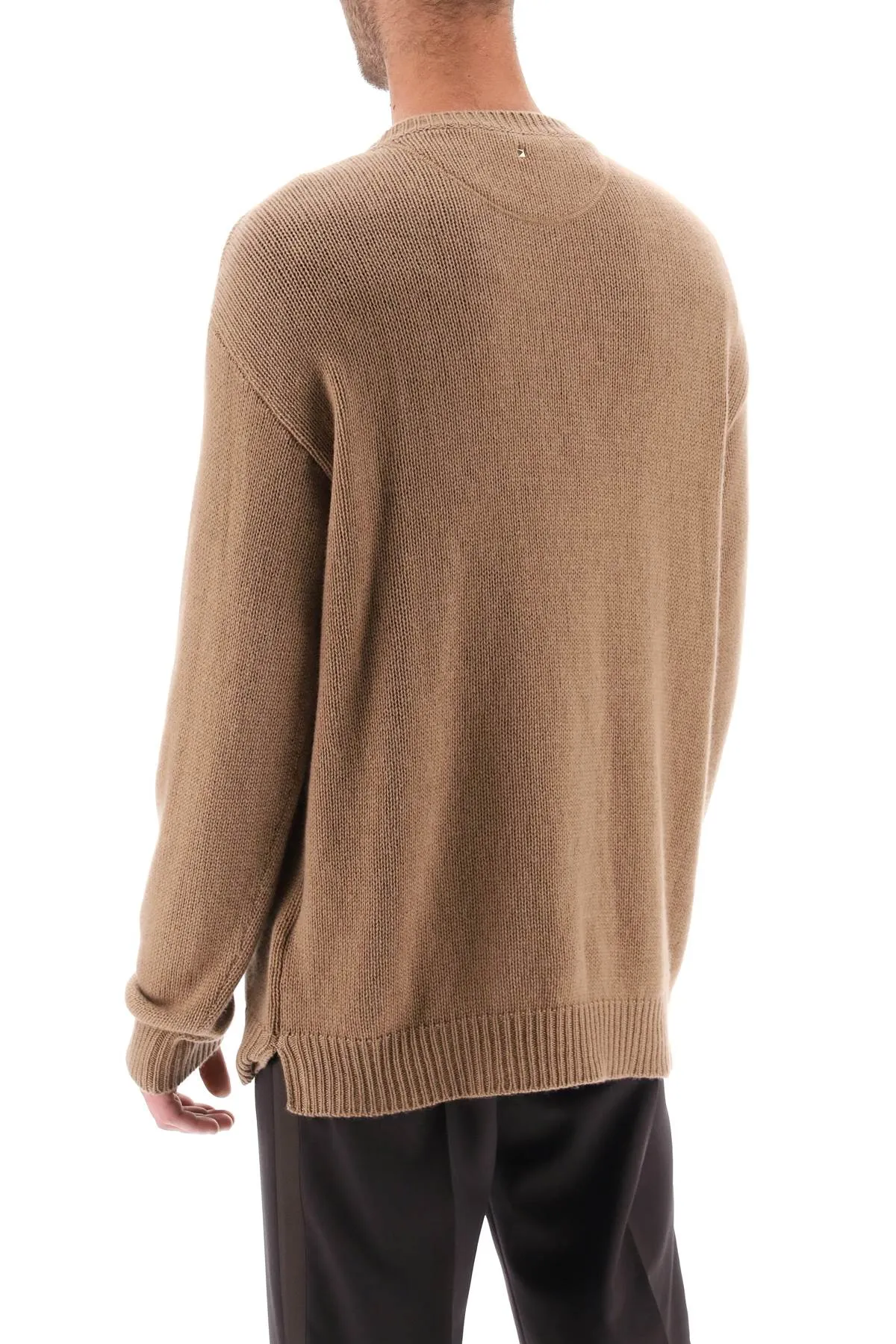 Valentino Garavani Cashmere Stud Sweater in Caramel