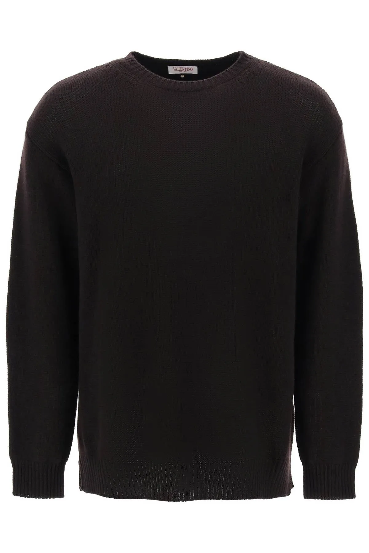 Valentino Garavani Cashmere Sweater with Stud 3V3KC26X9JP Ebano