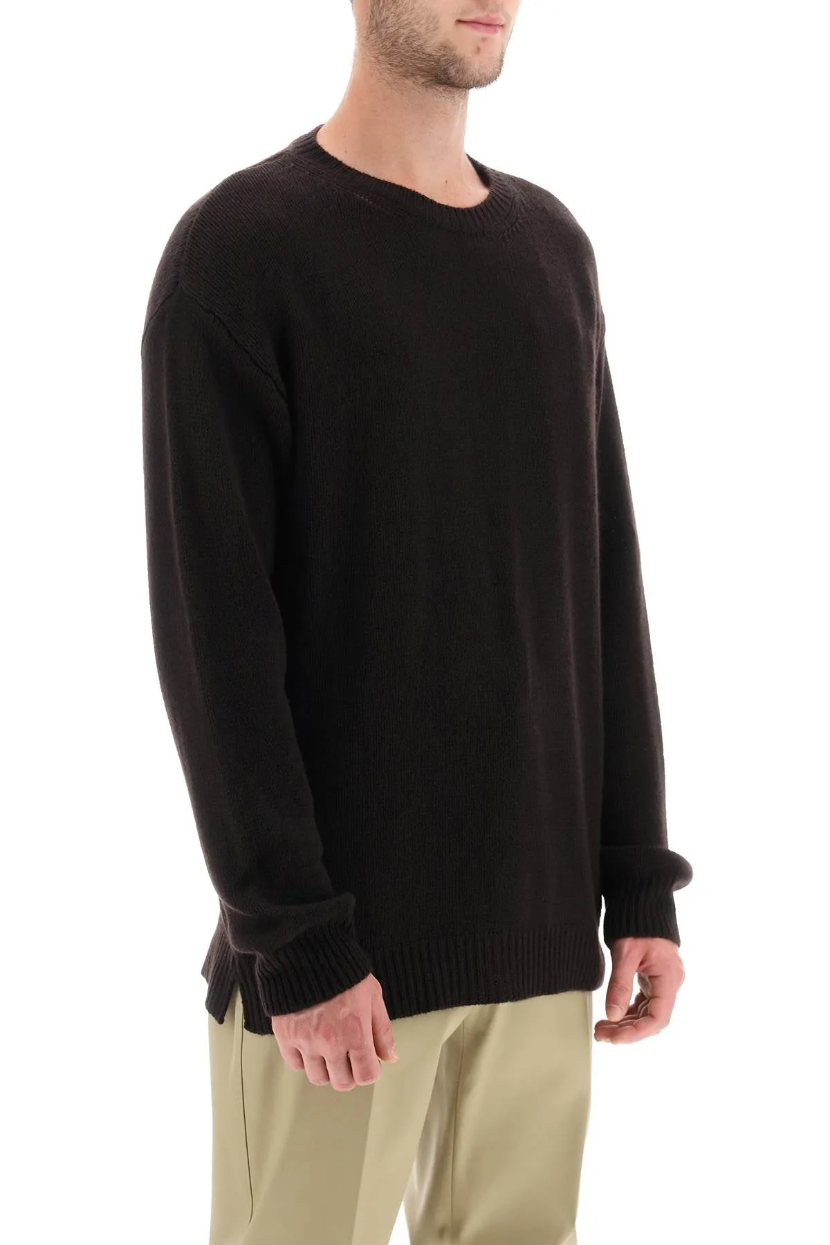 Valentino Garavani Cashmere Sweater with Stud 3V3KC26X9JP Ebano