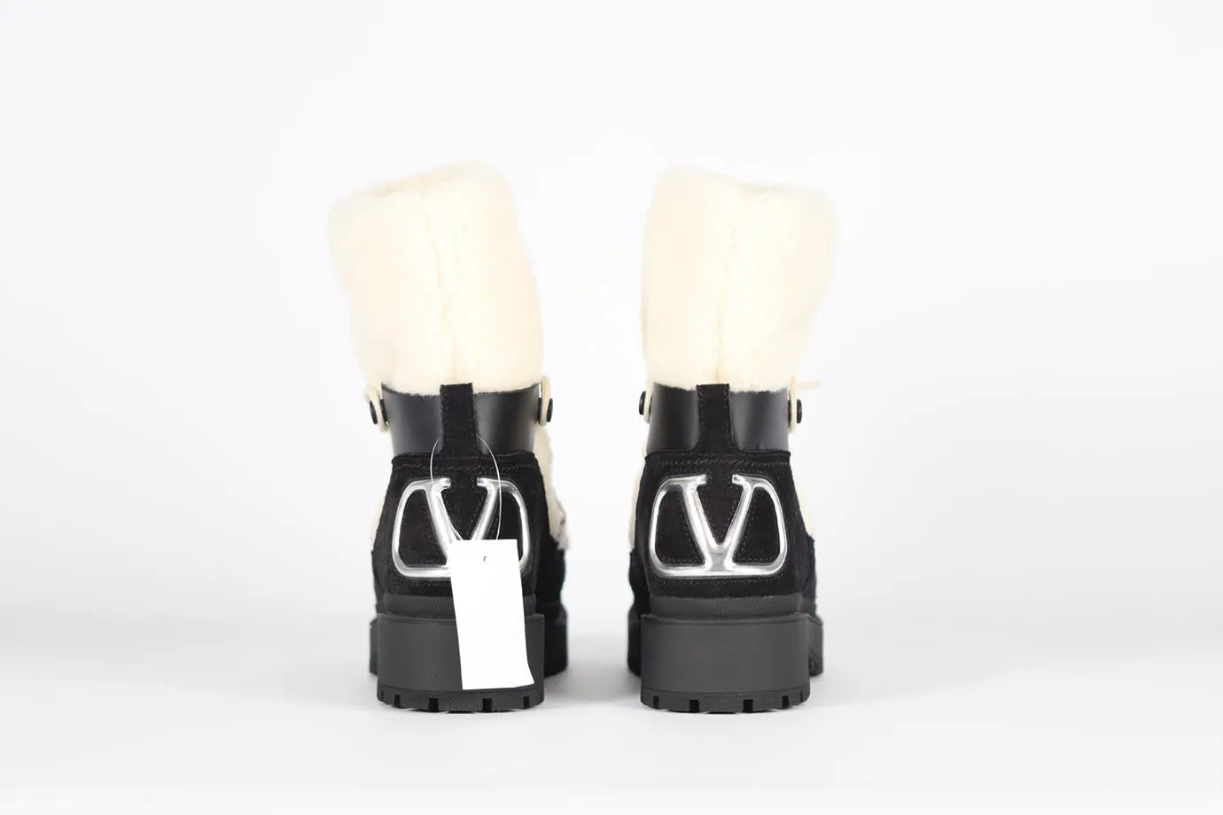 Shearling and Suede Ankle Boots EU 38 UK 5 US 8 by VALENTINO GARAVANI