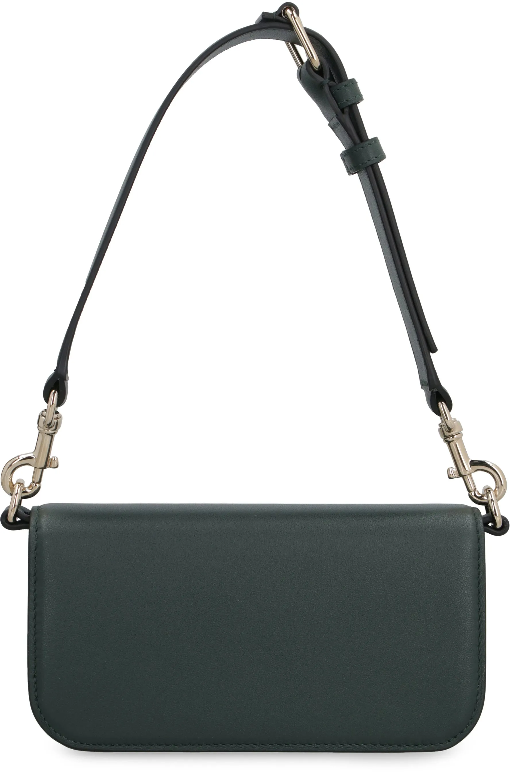 Green Luxe Mini Leather Crossbody Bag for Men by VALENTINO