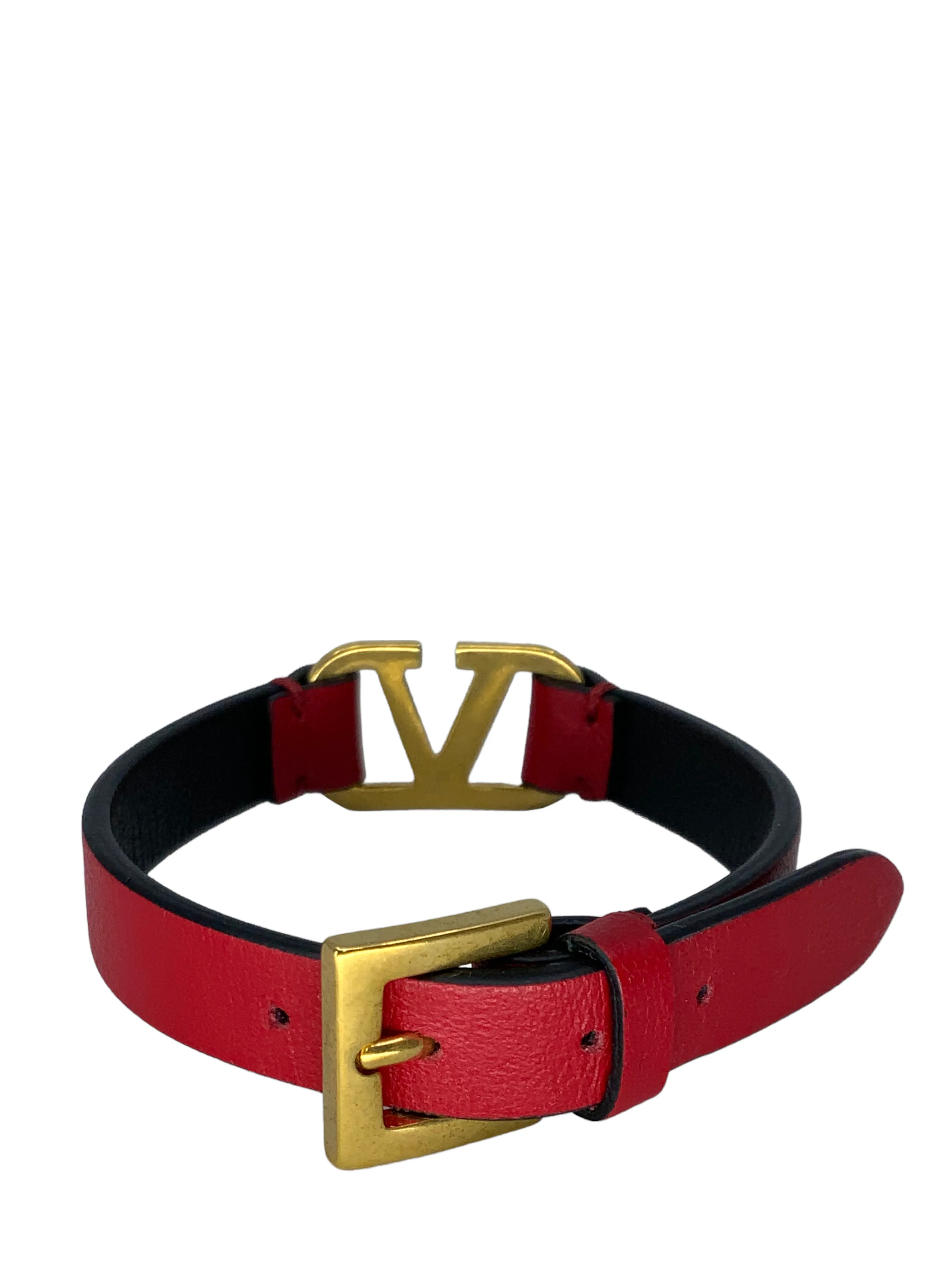 Valentino VLOGO Leather Bracelet