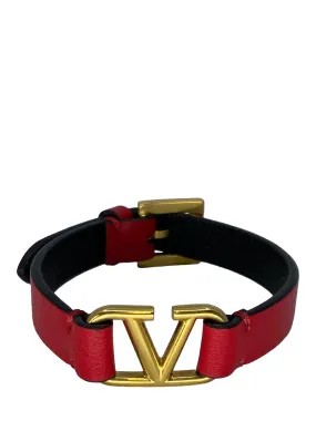 Valentino VLOGO Leather Bracelet