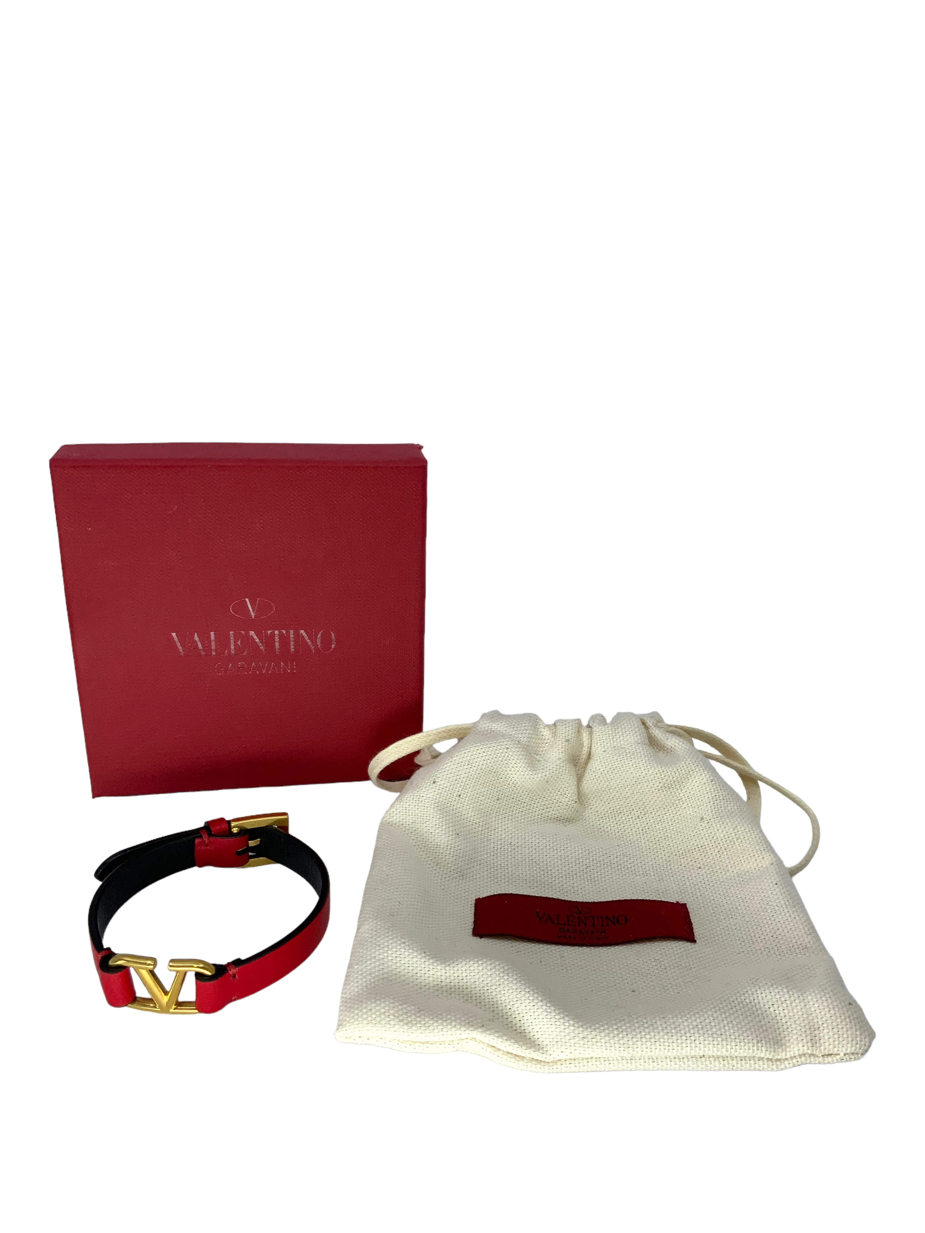 Valentino VLOGO Leather Bracelet