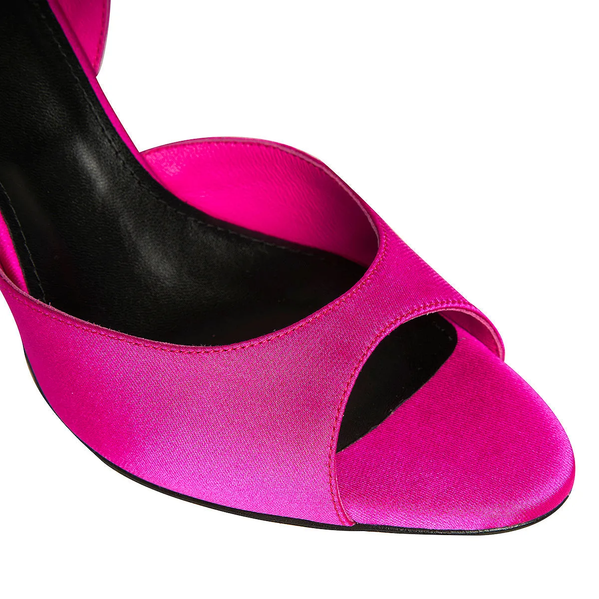 Vicky Hot Pink Satin Sandals