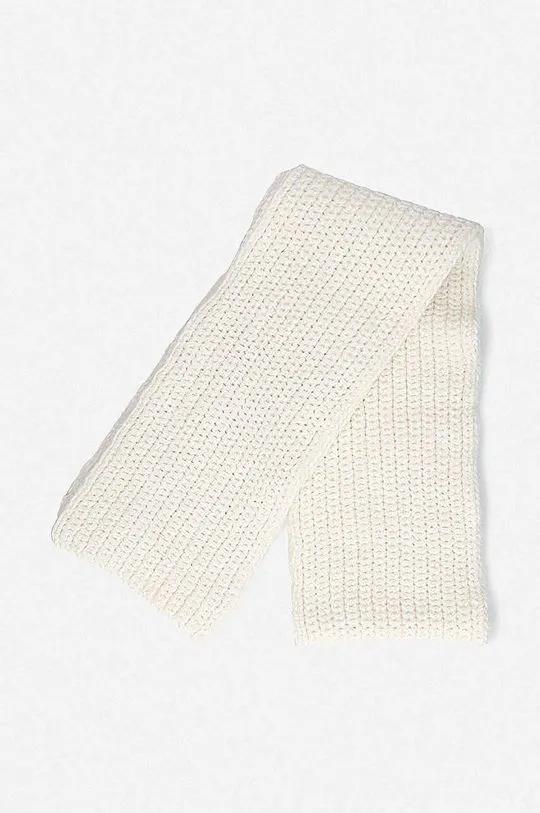 White Wool Scarf by Wood Wood