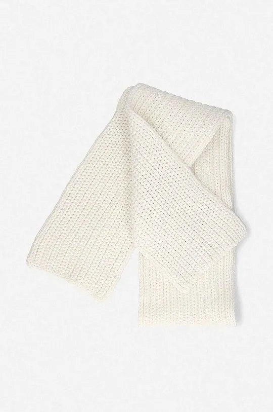 White Wool Scarf by Wood Wood