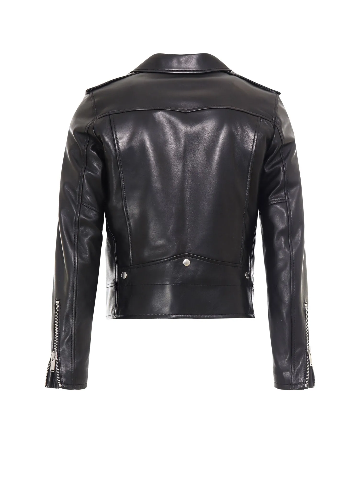 Women's Purple Cafe Racer Leather Jacket