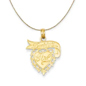 Daddy's Girl Heart and Banner Necklace