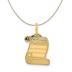 Engravable Diploma Necklace