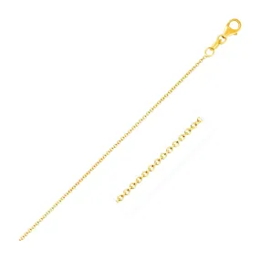 Yellow Gold Cable Link Chain 1.1mm