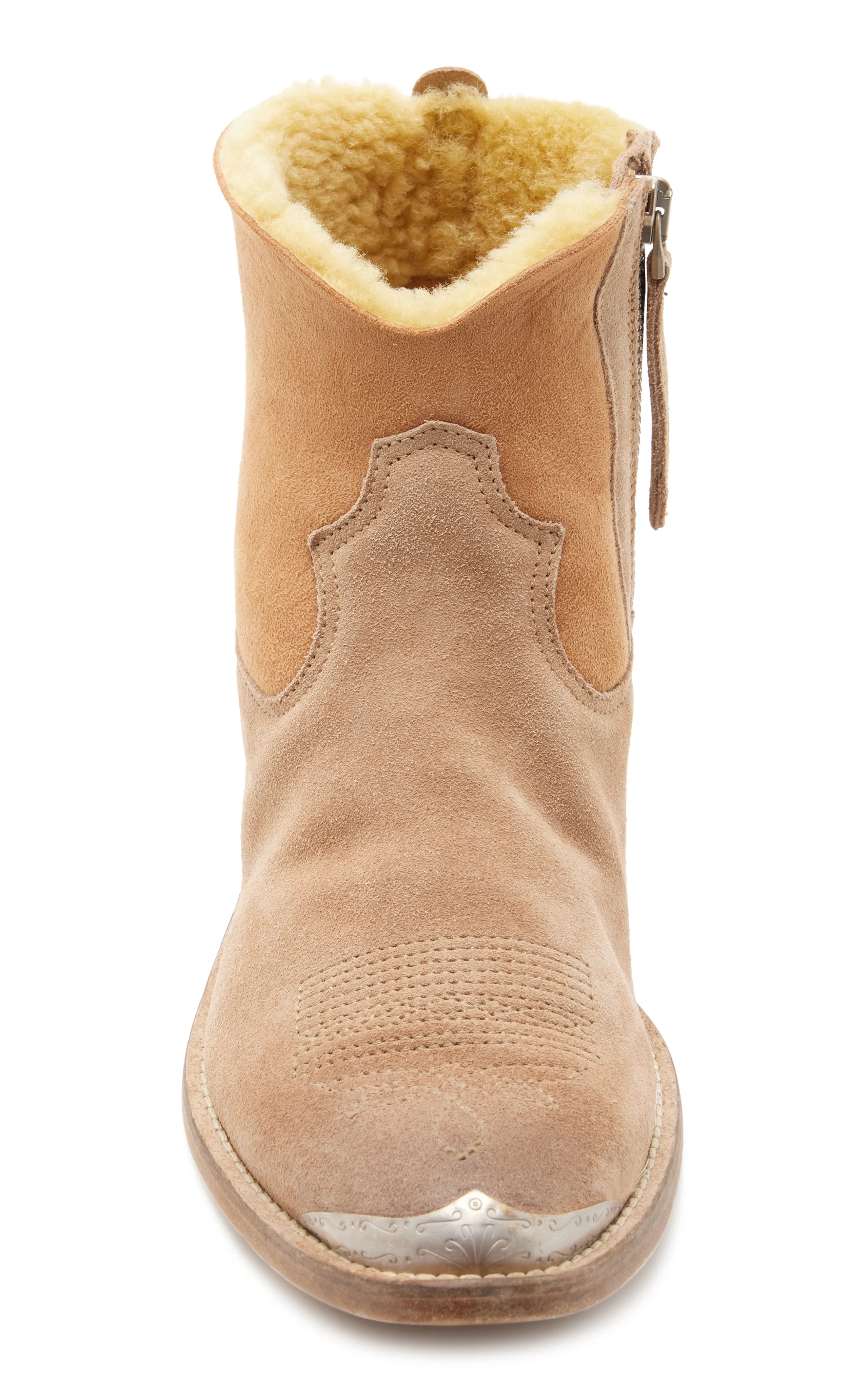 Golden Goose Young Shearling-Lined Suede Western Boots