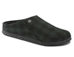 Birkenstock Teal Green Plaid Wool Felt Shearling Zermatt Clogs