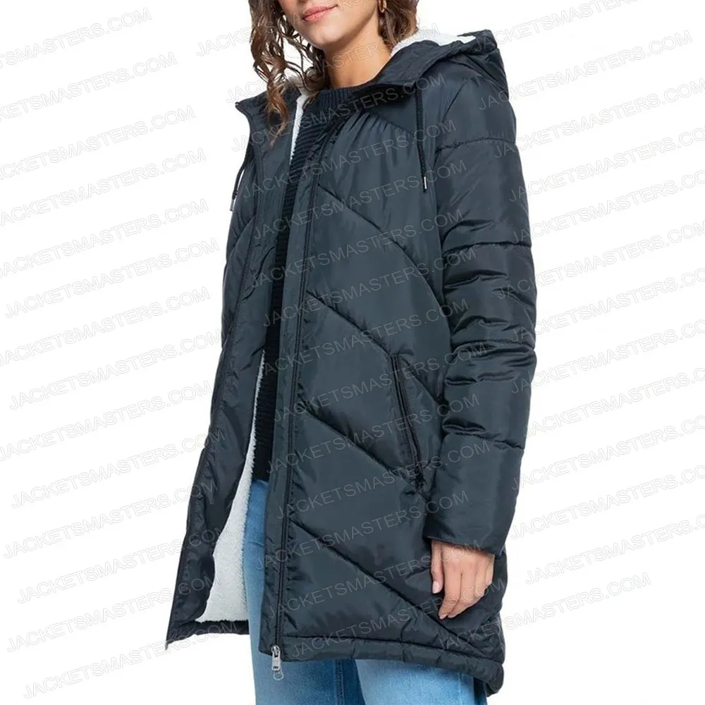 Zyra Gorecki La Brea Season 2 Blue Puffer Jacket